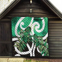 Piwakawaka New Zealand Matariki Quilt Maori New Year Silver Fern Green Galaxy LT14 - Polynesian Pride