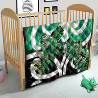 Piwakawaka New Zealand Matariki Quilt Maori New Year Silver Fern Green Galaxy LT14 - Polynesian Pride