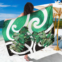Piwakawaka New Zealand Matariki Sarong Maori New Year Silver Fern Green Galaxy LT14 One Size 44 x 66 inches Green - Polynesian Pride