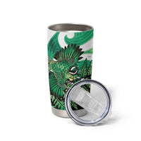 Piwakawaka New Zealand Matariki Tumbler Cup Maori New Year Silver Fern Green Galaxy LT14 - Polynesian Pride