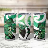 Piwakawaka New Zealand Matariki Tumbler Cup Maori New Year Silver Fern Green Galaxy LT14 - Polynesian Pride