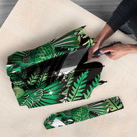 Piwakawaka New Zealand Matariki Umbrella Maori New Year Silver Fern Green Galaxy LT14 - Polynesian Pride
