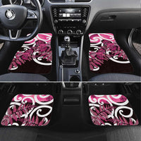 Piwakawaka New Zealand Matariki Car Mats Maori New Year Silver Fern Pink Galaxy LT14 Set 4pcs Pink - Polynesian Pride