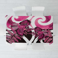 Piwakawaka New Zealand Matariki Tablecloth Maori New Year Silver Fern Pink Galaxy LT14 Pink - Polynesian Pride