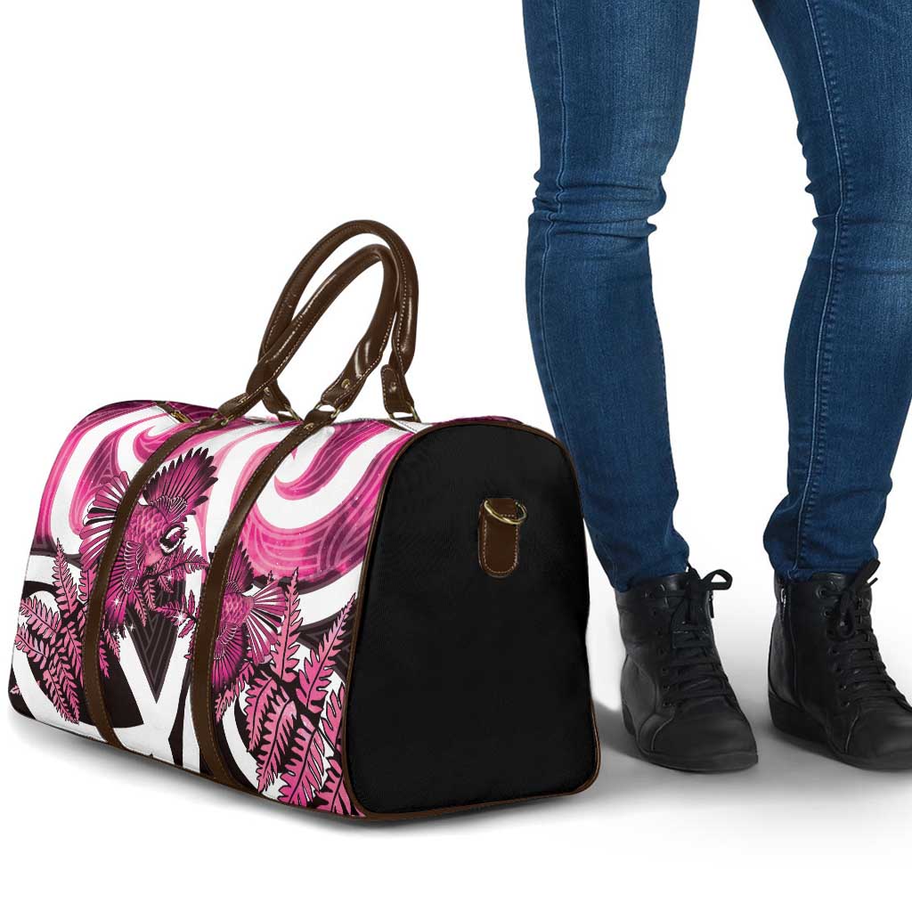 Piwakawaka New Zealand Matariki Travel Bag Maori New Year Silver Fern Pink Galaxy LT14 - Polynesian Pride