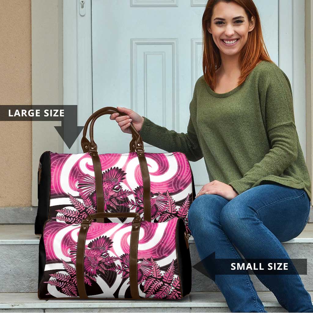 Piwakawaka New Zealand Matariki Travel Bag Maori New Year Silver Fern Pink Galaxy LT14 - Polynesian Pride