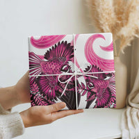 Piwakawaka New Zealand Matariki Wrapping Paper Maori New Year Silver Fern Pink Galaxy LT14 - Polynesian Pride