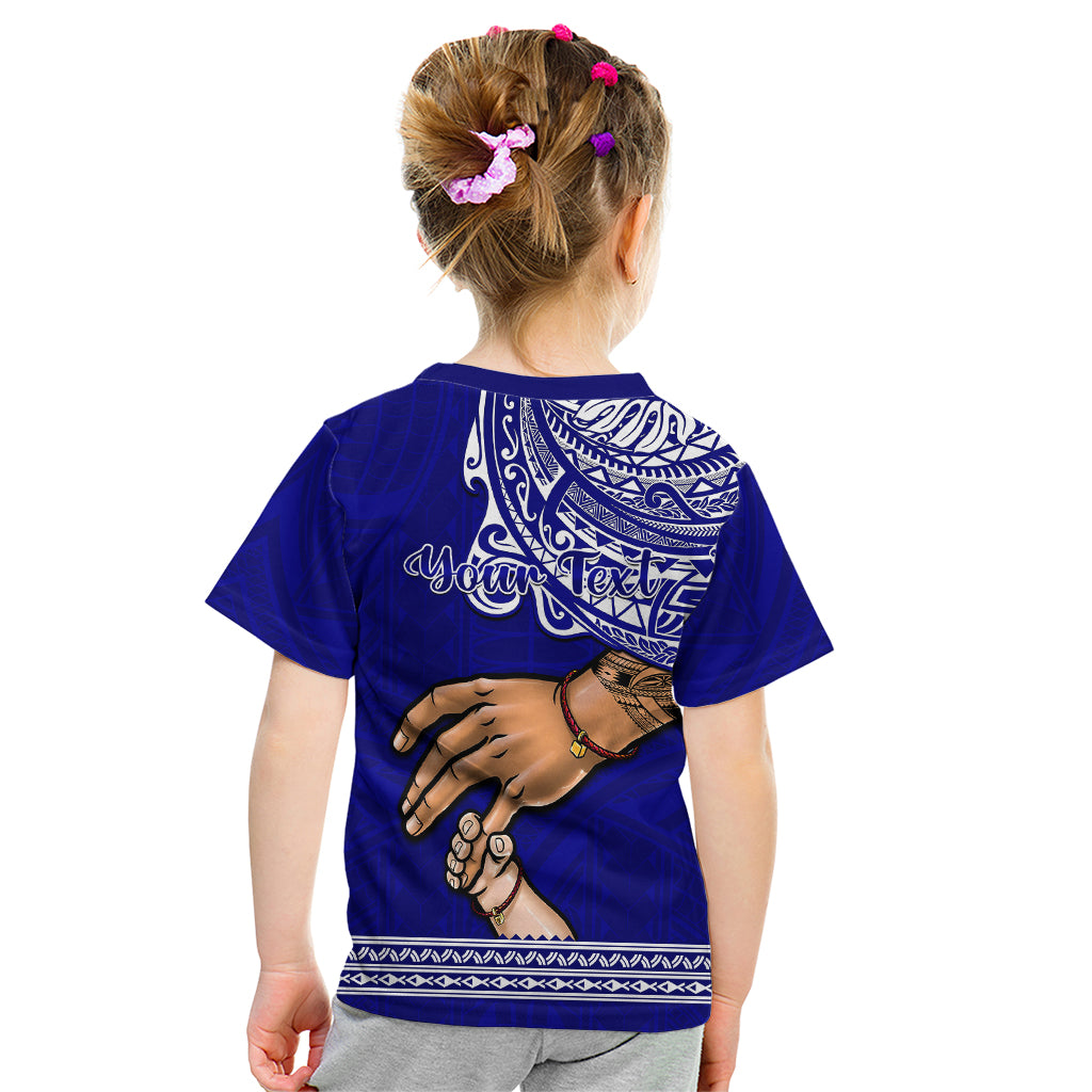 Personalised Father Day American Samoa Kid T Shirt I Love You Dad LT14 - Polynesian Pride