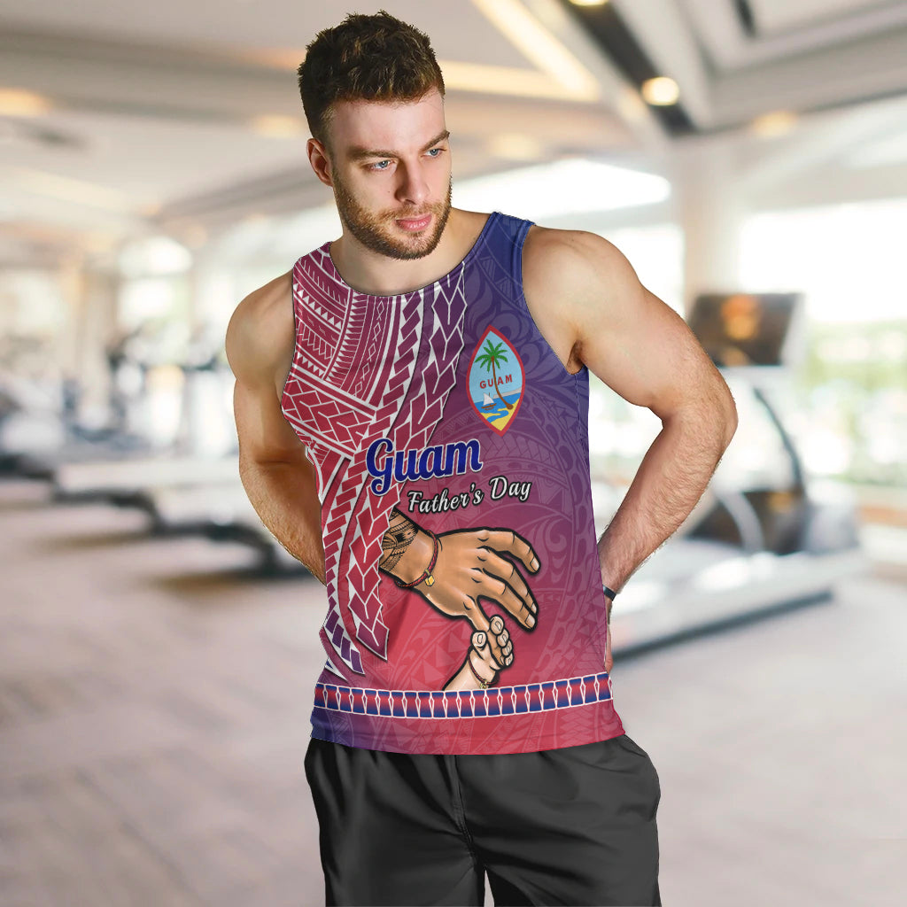 Personalised Father Day Guam Men Tank Top I Love You Dad Guaman Latte Stone LT14 - Polynesian Pride