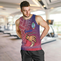 Personalised Father Day Guam Men Tank Top I Love You Dad Guaman Latte Stone LT14 - Polynesian Pride