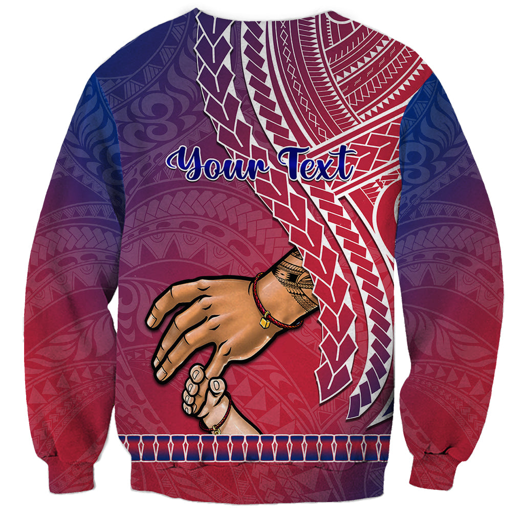 Personalised Father Day Guam Sweatshirt I Love You Dad Guaman Latte Stone LT14 - Polynesian Pride