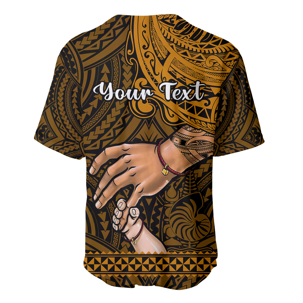 Personalised Father Day New Caledonia Baseball Jersey I Love You Dad LT14 - Polynesian Pride