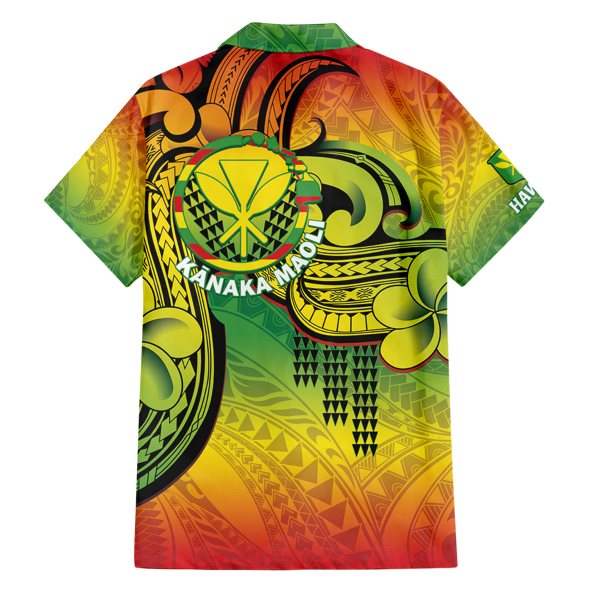 Hawaii Flag Day Family Matching Off Shoulder Short Dress and Hawaiian Shirt Kanaka Maoli With Kakau Polynesian Pattern LT14 - Polynesian Pride