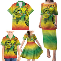 Hawaii Flag Day Family Matching Puletasi and Hawaiian Shirt Kanaka Maoli With Kakau Polynesian Pattern LT14 - Polynesian Pride