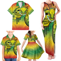 Hawaii Flag Day Family Matching Tank Maxi Dress and Hawaiian Shirt Kanaka Maoli With Kakau Polynesian Pattern LT14 - Polynesian Pride