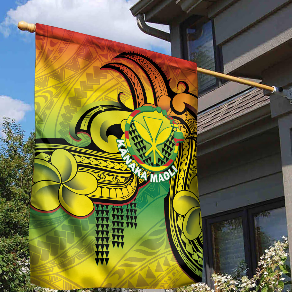 Hawaii Flag Day Garden Flag Kanaka Maoli With Kakau Polynesian Pattern LT14 - Polynesian Pride