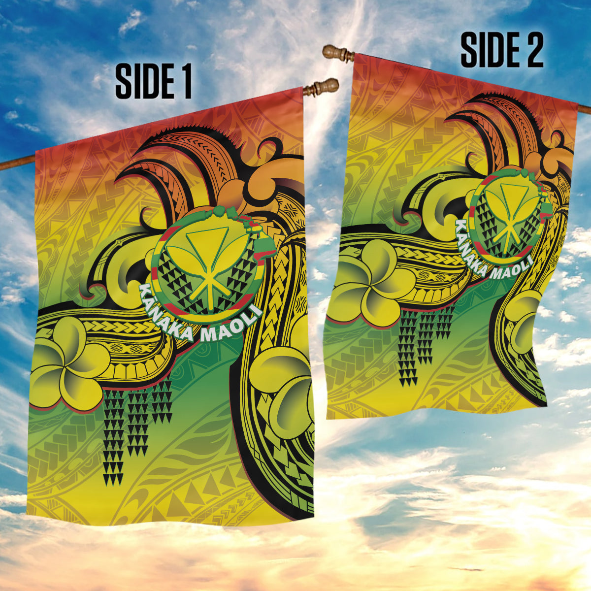Hawaii Flag Day Garden Flag Kanaka Maoli With Kakau Polynesian Pattern LT14 - Polynesian Pride