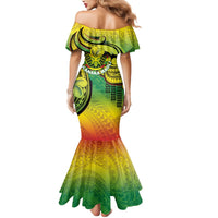 Hawaii Flag Day Mermaid Dress Kanaka Maoli With Kakau Polynesian Pattern LT14