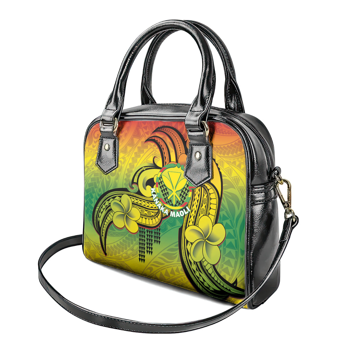 Hawaii Flag Day Shoulder Handbag Kanaka Maoli With Kakau Polynesian Pattern LT14 - Polynesian Pride