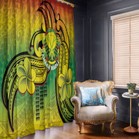 Hawaii Flag Day Window Curtain Kanaka Maoli With Kakau Polynesian Pattern LT14 - Polynesian Pride