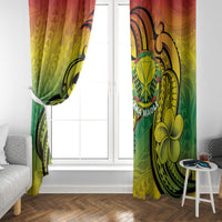 Hawaii Flag Day Window Curtain Kanaka Maoli With Kakau Polynesian Pattern LT14 - Polynesian Pride