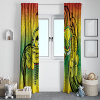 Hawaii Flag Day Window Curtain Kanaka Maoli With Kakau Polynesian Pattern LT14 - Polynesian Pride