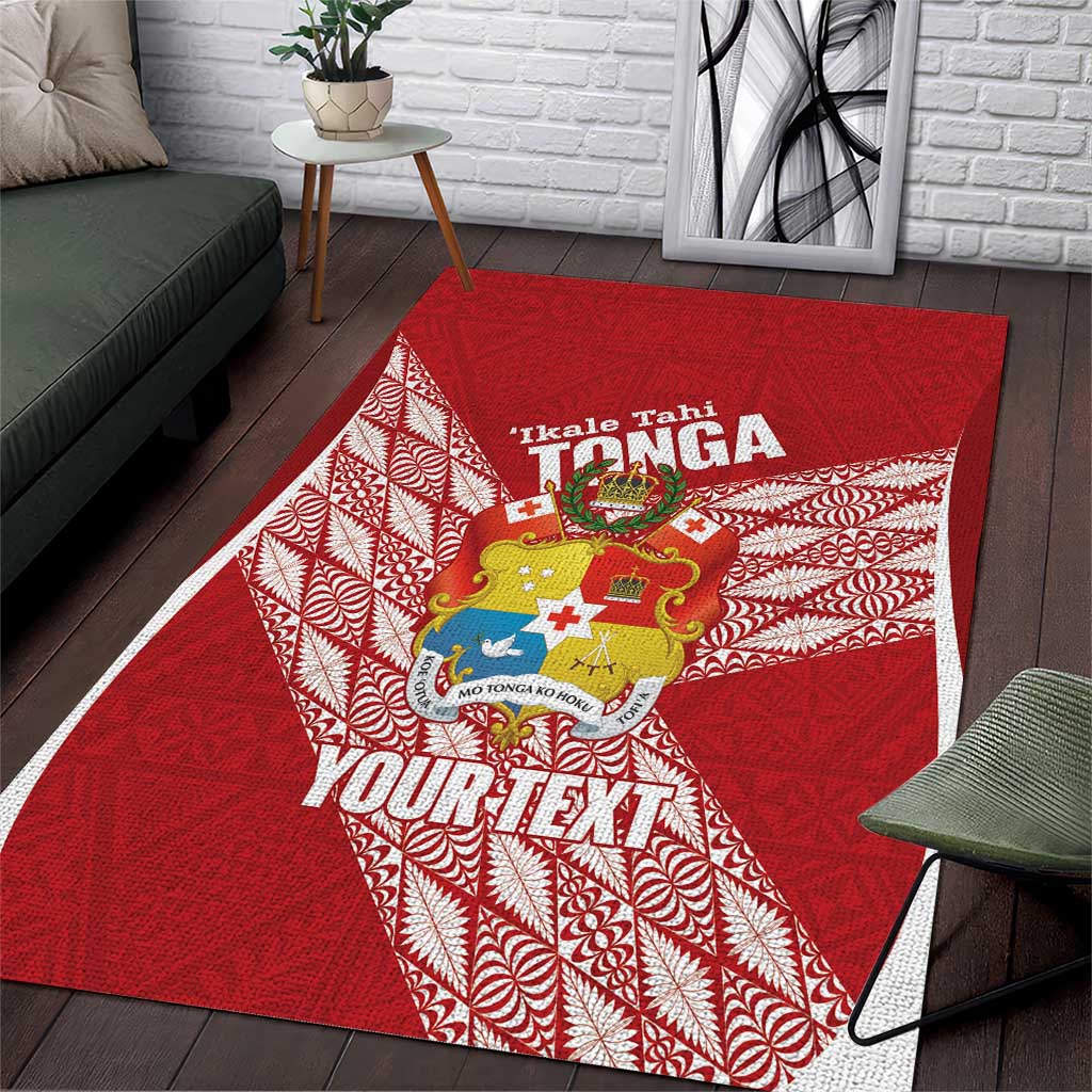 Tonga Rugby Custom Area Rug Go ʻIkale Tahi Go Tongan Tapa Cloth