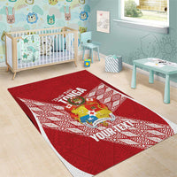 Tonga Rugby Custom Area Rug Go ʻIkale Tahi Go Tongan Tapa Cloth