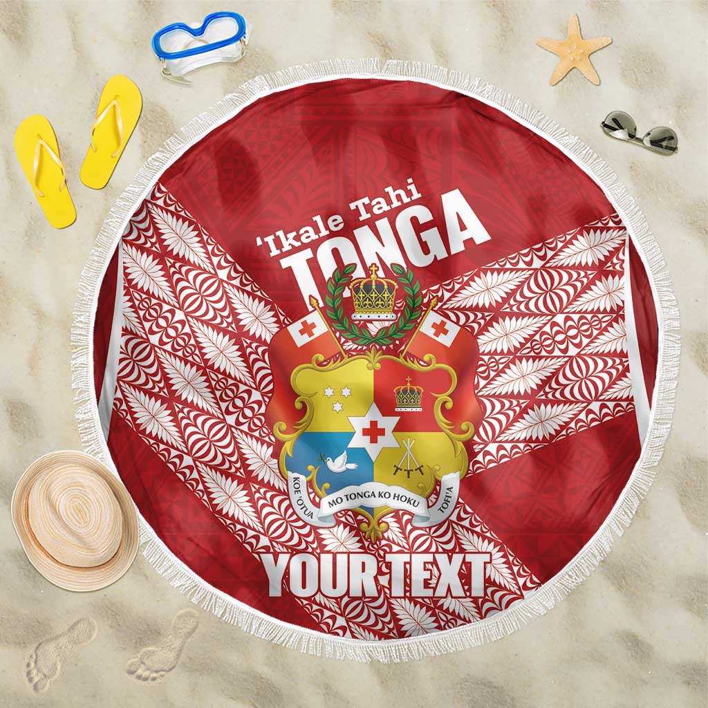 Tonga Rugby Custom Beach Blanket Go ʻIkale Tahi Go Tongan Tapa Cloth