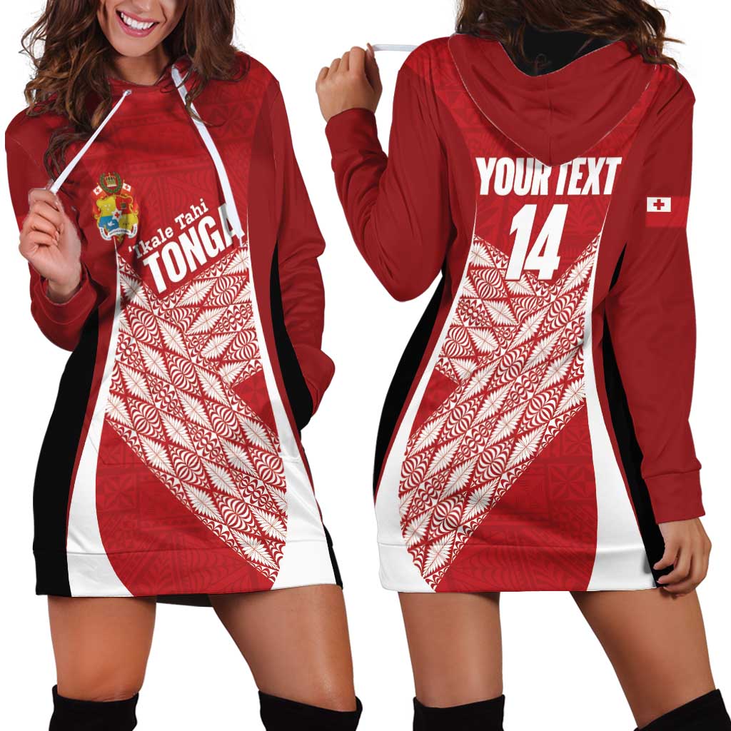 Tonga Rugby Custom Hoodie Dress Go ʻIkale Tahi Go Tongan Tapa Cloth LT14 - Polynesian Pride
