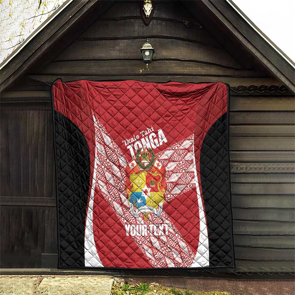 Tonga Rugby Custom Quilt Go ʻIkale Tahi Go Tongan Tapa Cloth