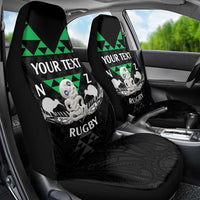 Personalised Aotearoa Rugby Car Seat Cover New Zealand Maori Kete Matauranga Pattern LT14 - Polynesian Pride