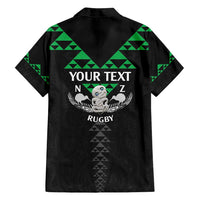 Personalised Aotearoa Rugby Family Matching Long Sleeve Bodycon Dress and Hawaiian Shirt New Zealand Maori Kete Matauranga Pattern LT14 - Polynesian Pride