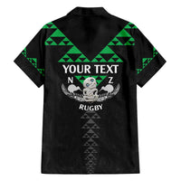 Personalised Aotearoa Rugby Family Matching Puletasi and Hawaiian Shirt New Zealand Maori Kete Matauranga Pattern LT14 - Polynesian Pride