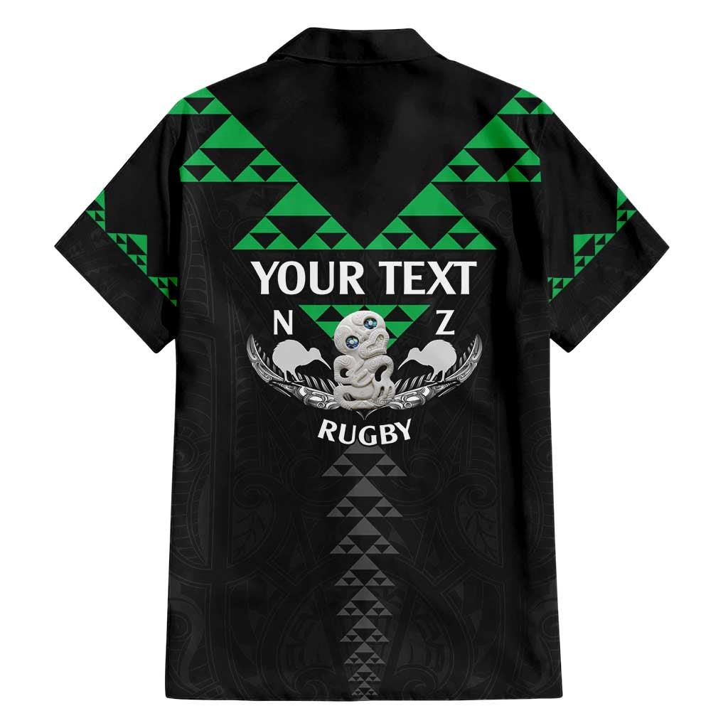 Personalised Aotearoa Rugby Family Matching Short Sleeve Bodycon Dress and Hawaiian Shirt New Zealand Maori Kete Matauranga Pattern LT14 - Polynesian Pride