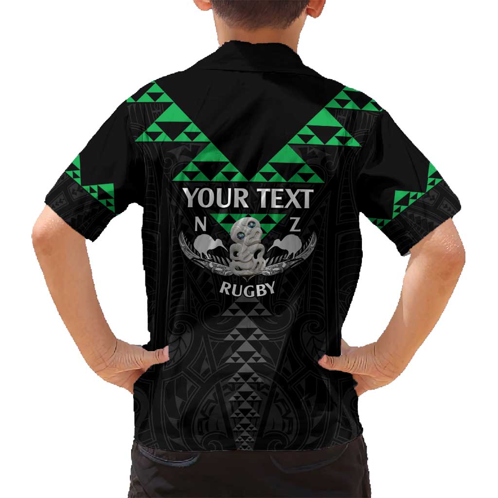 Personalised Aotearoa Rugby Family Matching Summer Maxi Dress and Hawaiian Shirt New Zealand Maori Kete Matauranga Pattern LT14 - Polynesian Pride