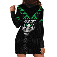 Personalised Aotearoa Rugby Hoodie Dress New Zealand Maori Kete Matauranga Pattern LT14 - Polynesian Pride