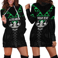 Personalised Aotearoa Rugby Hoodie Dress New Zealand Maori Kete Matauranga Pattern LT14 - Polynesian Pride