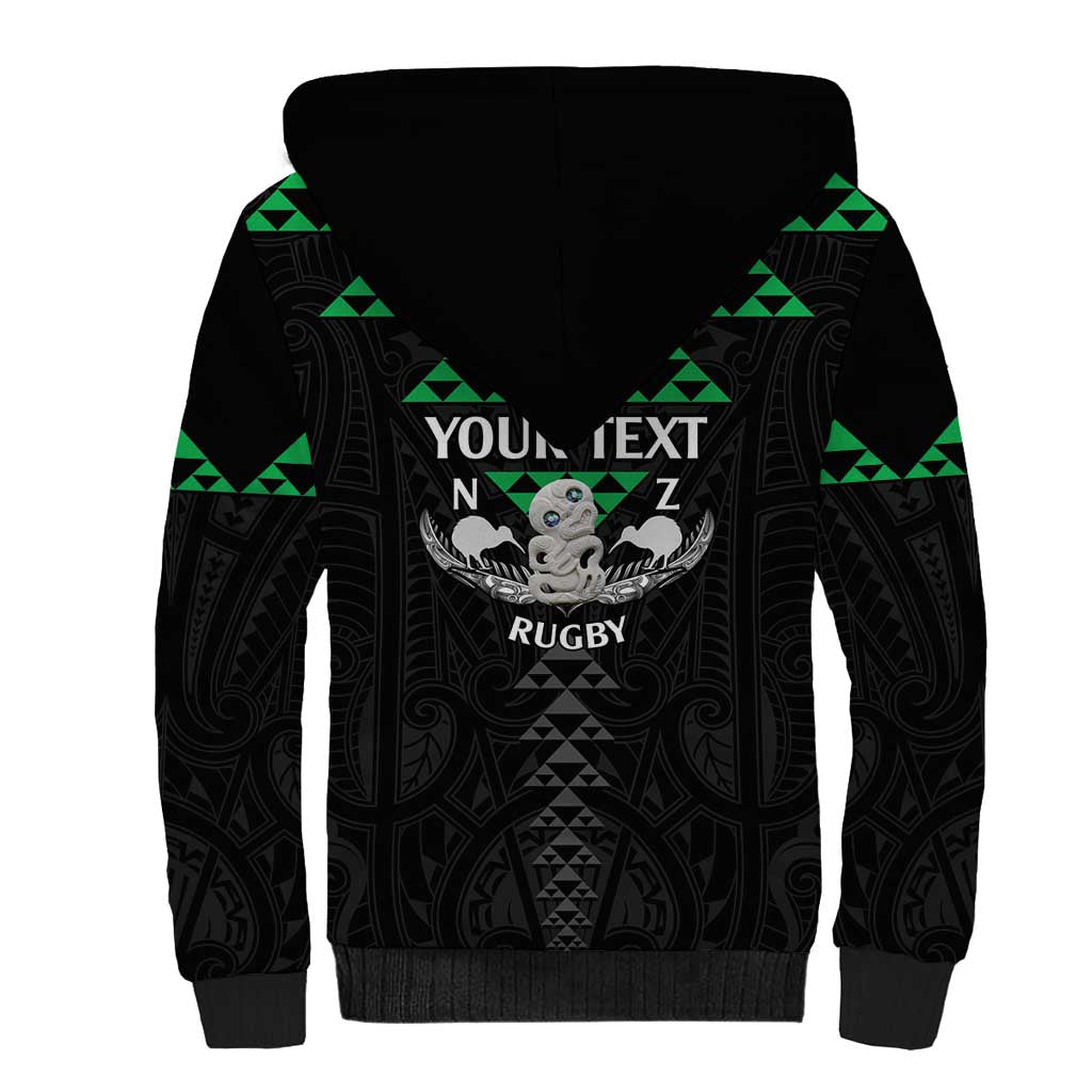 Personalised Aotearoa Rugby Sherpa Hoodie New Zealand Maori Kete Matauranga Pattern LT14 - Polynesian Pride