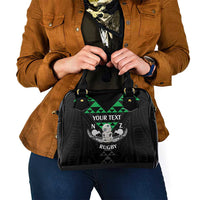 Personalised Aotearoa Rugby Shoulder Handbag New Zealand Maori Kete Matauranga Pattern LT14 - Polynesian Pride