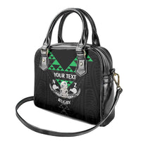 Personalised Aotearoa Rugby Shoulder Handbag New Zealand Maori Kete Matauranga Pattern LT14 - Polynesian Pride