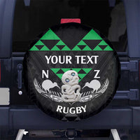 Personalised Aotearoa Rugby Spare Tire Cover New Zealand Maori Kete Matauranga Pattern LT14 - Polynesian Pride