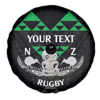 Personalised Aotearoa Rugby Spare Tire Cover New Zealand Maori Kete Matauranga Pattern LT14 - Polynesian Pride