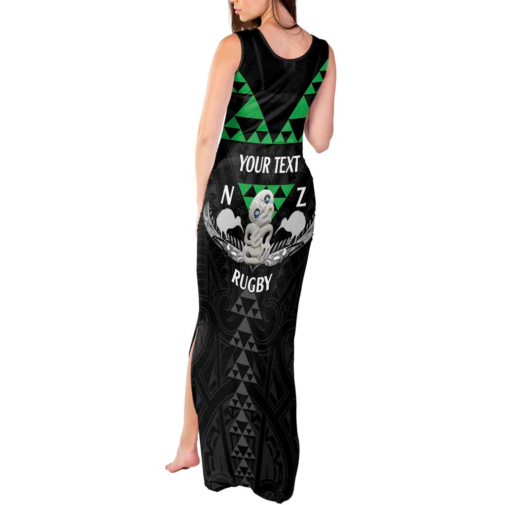 Personalised Aotearoa Rugby Tank Maxi Dress New Zealand Maori Kete Matauranga Pattern LT14 - Polynesian Pride