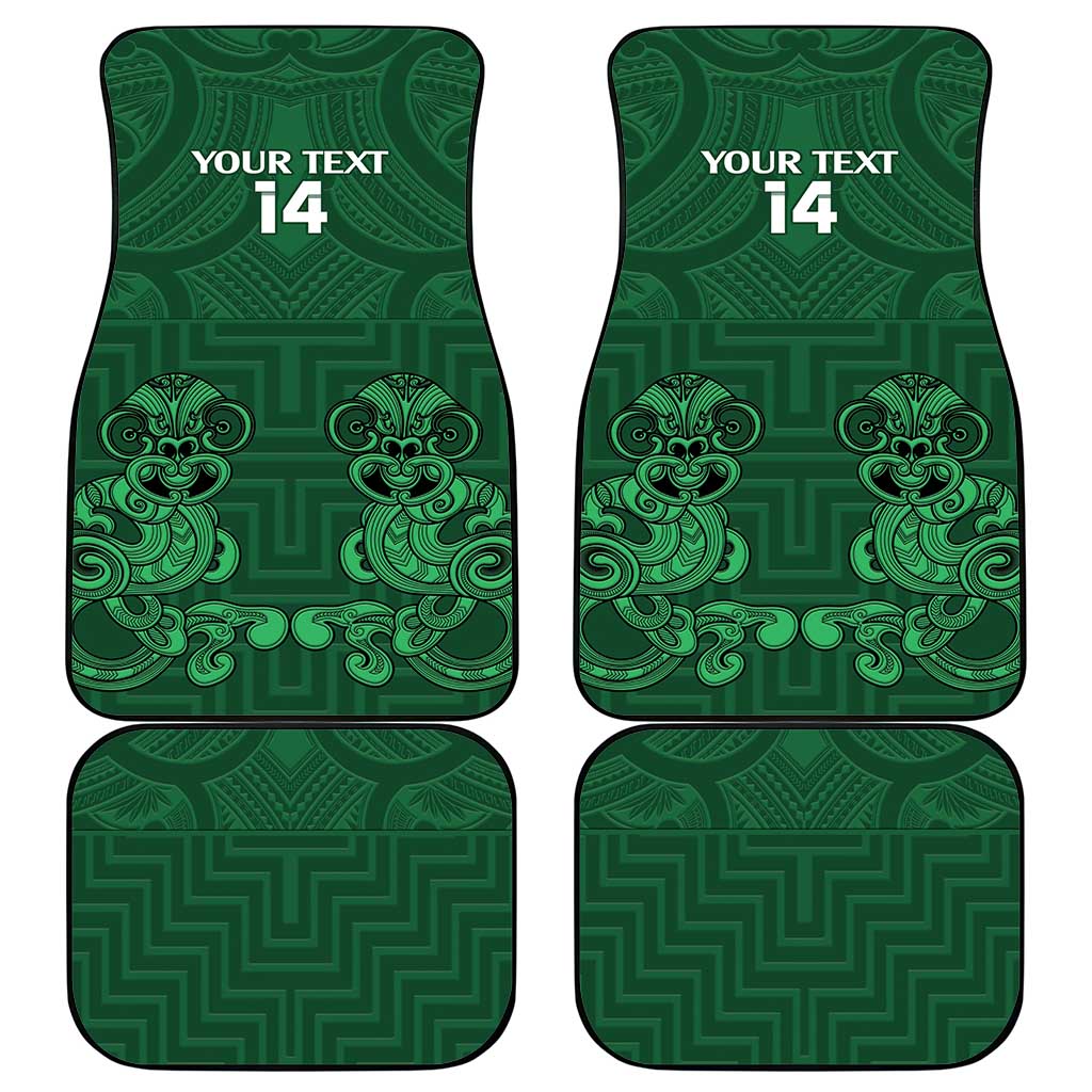 Custom Aotearoa Rugby Car Mats New Zealand Maori Kete Poutama Pattern LT14 - Polynesian Pride