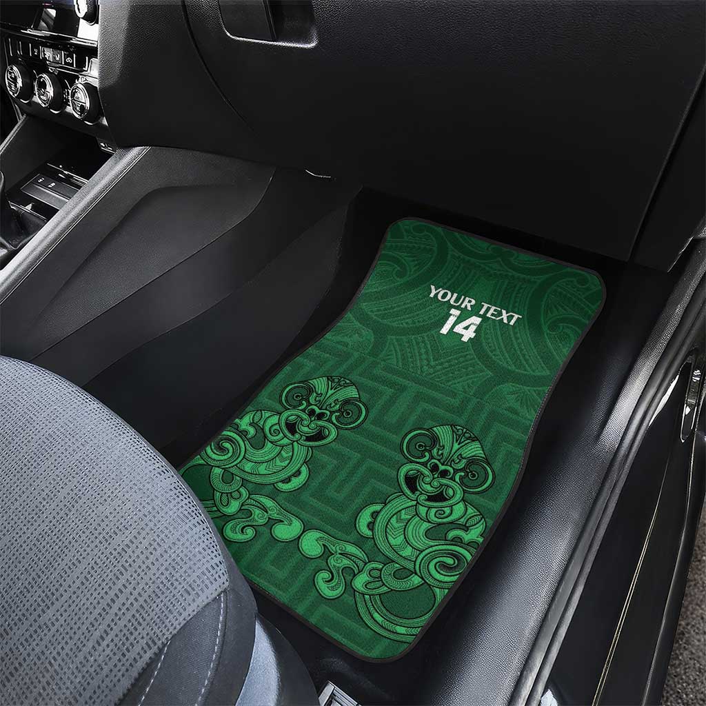 Custom Aotearoa Rugby Car Mats New Zealand Maori Kete Poutama Pattern LT14 - Polynesian Pride