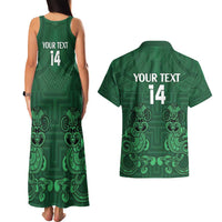 Custom Aotearoa Rugby Couples Matching Tank Maxi Dress and Hawaiian Shirt New Zealand Maori Kete Poutama Pattern LT14 - Polynesian Pride
