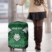 Custom Aotearoa Rugby Luggage Cover New Zealand Maori Kete Poutama Pattern