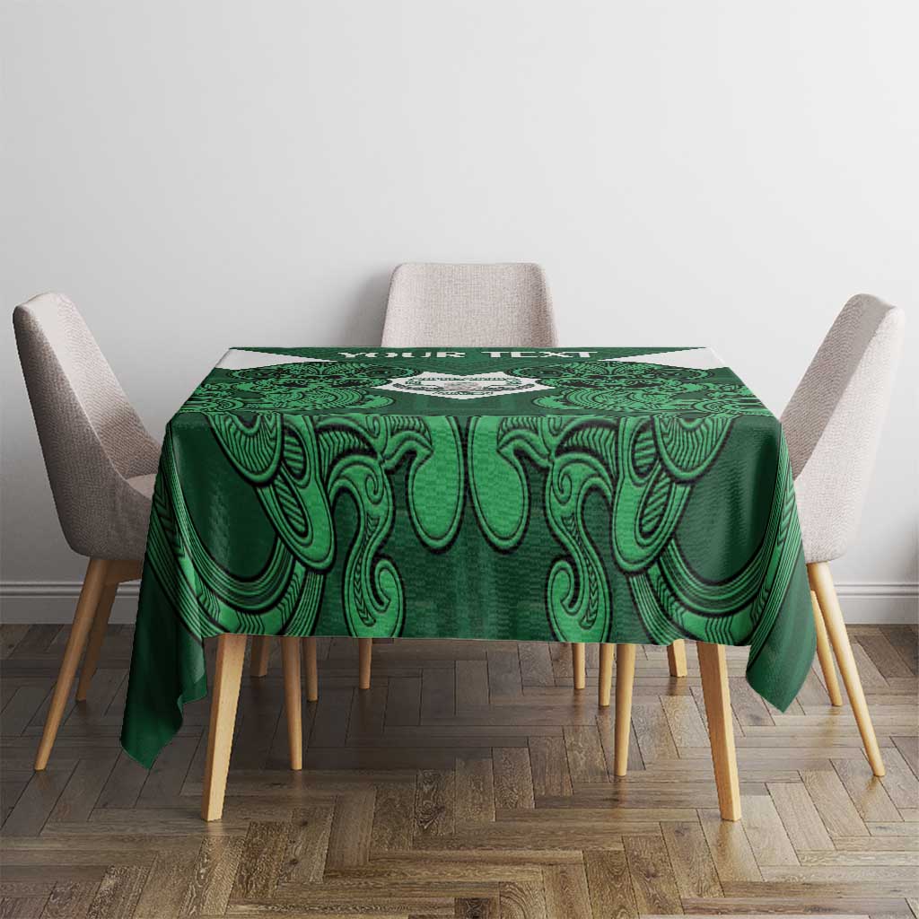 Custom Aotearoa Rugby Tablecloth New Zealand Maori Kete Poutama Pattern LT14 - Polynesian Pride