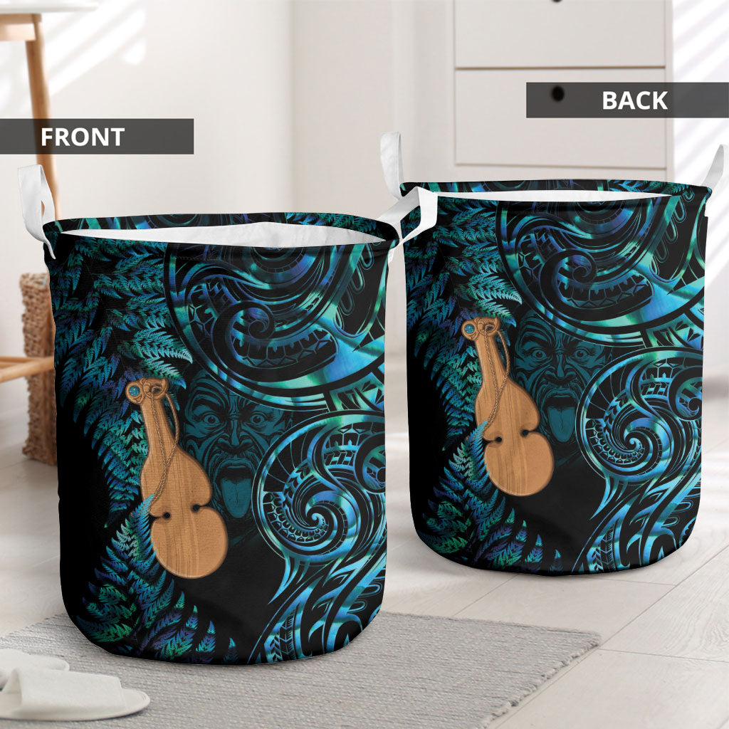 Kotiate New Zealand Laundry Basket Maori Weapon Paua Shell Haka Fern LT14 - Polynesian Pride